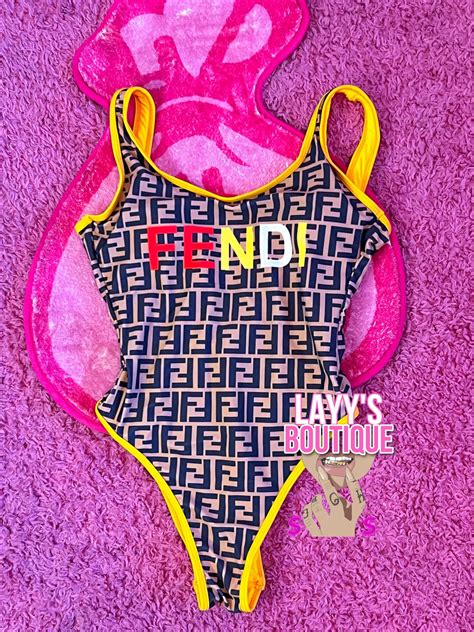 fendi one piece bathing suit pink